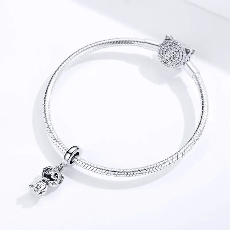 (imagine pentru) Pandora Stil Pug Dangle - SCC1320 - Vizualizare 3