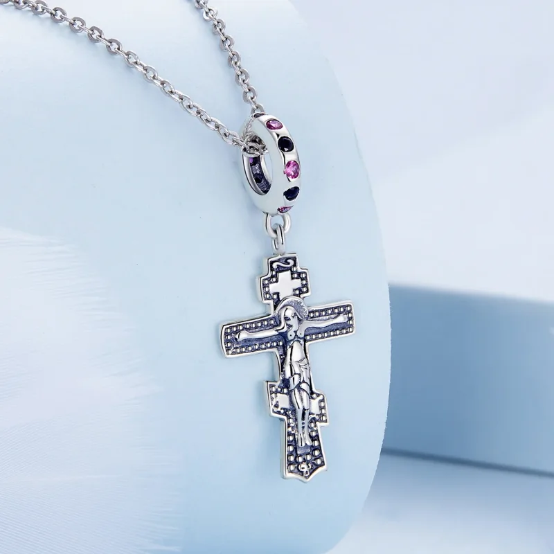 (imagine pentru) Pandora Stilul Iisus Cruci Dangle - BSC668 - Vizualizare 2
