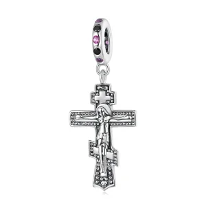 Pandora Stilul Iisus Cruci Dangle - BSC668 (imagine pentru) Pandora Stilul Iisus Cruci Dangle - BSC668
