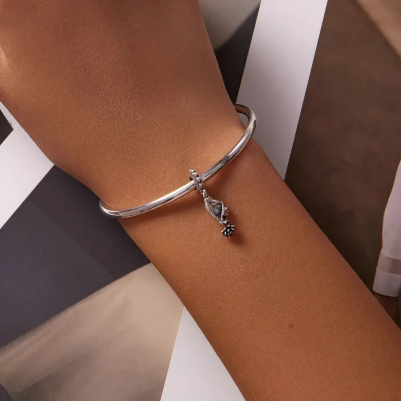 (imagine pentru) Pandora Style Bergamot Lotus Dangle - SCC2169 - Vizualizare 5
