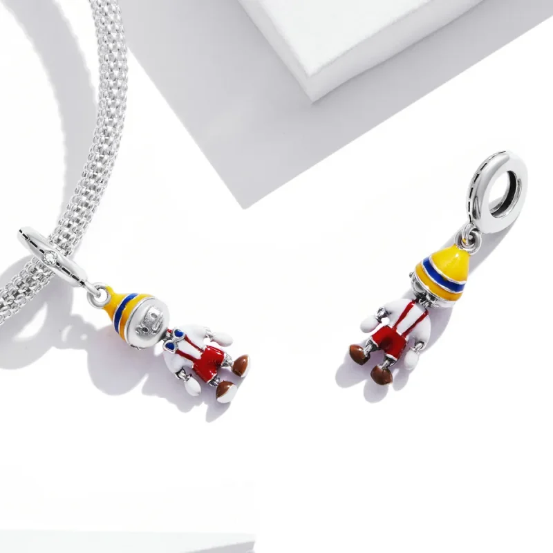 (imagine pentru) Pandora Style Boy's Overalls Dangle - SCC2083 - Vizualizare 4
