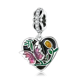 (imagine pentru) Pandora Style Butterfly Love Garden Dangle - SCC2248