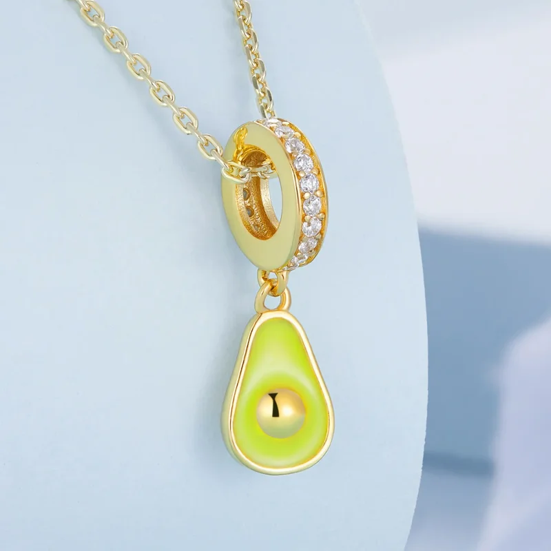 (imagine pentru) Pandora Style Creamy Avocado Dangle - BSC679 - Vizualizare 2