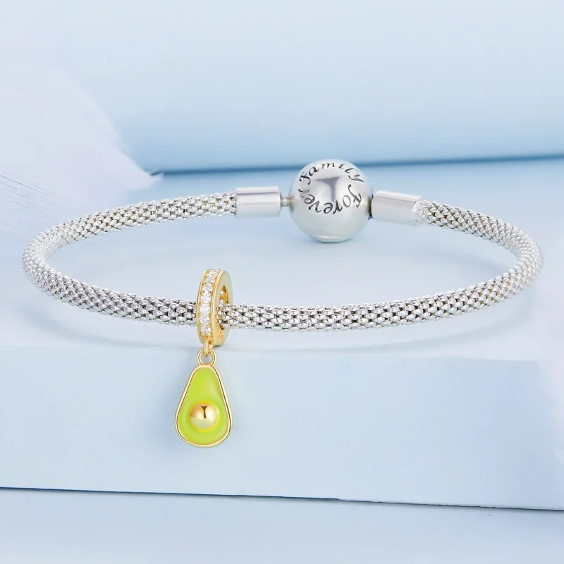 (imagine pentru) Pandora Style Creamy Avocado Dangle - BSC679 - Vizualizare 3
