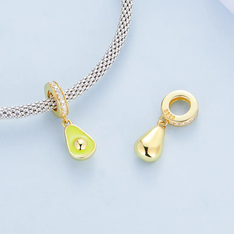 (imagine pentru) Pandora Style Creamy Avocado Dangle - BSC679 - Vizualizare 4