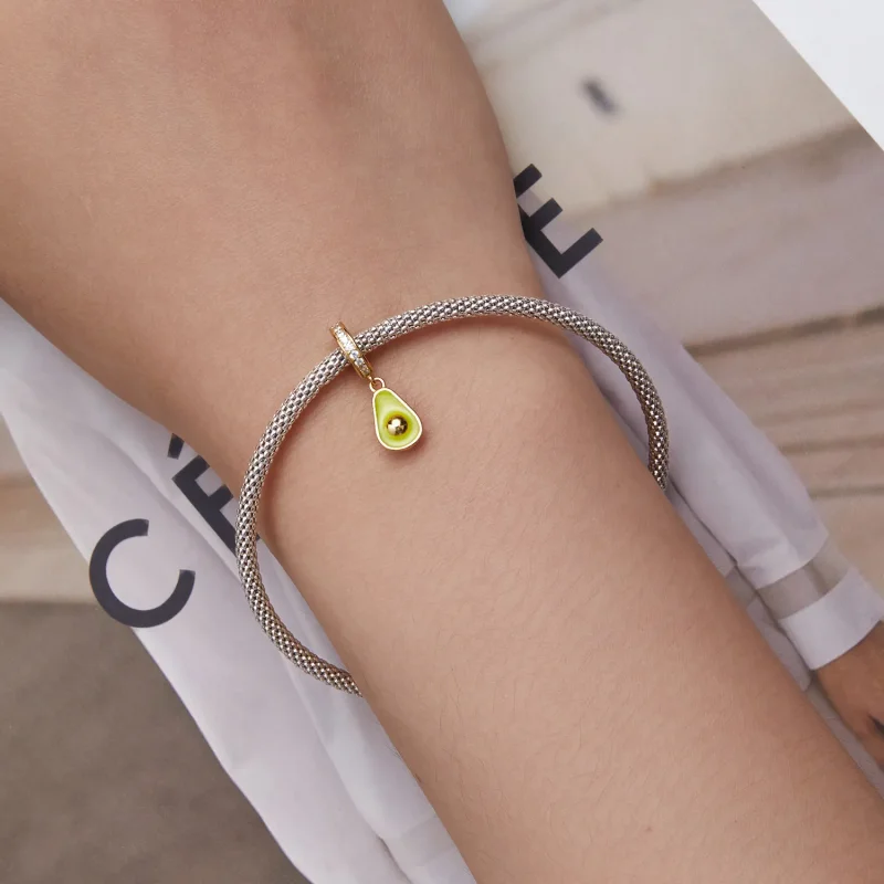 (imagine pentru) Pandora Style Creamy Avocado Dangle - BSC679 - Vizualizare 5