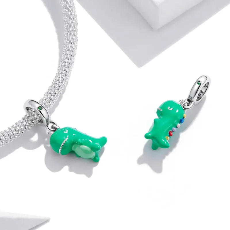 (imagine pentru) Pandora Style Fun Little Dinosaur Dangle - BSC460 - Vizualizare 3