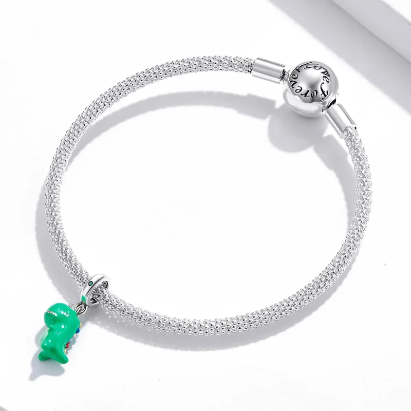 (imagine pentru) Pandora Style Fun Little Dinosaur Dangle - BSC460 - Vizualizare 4