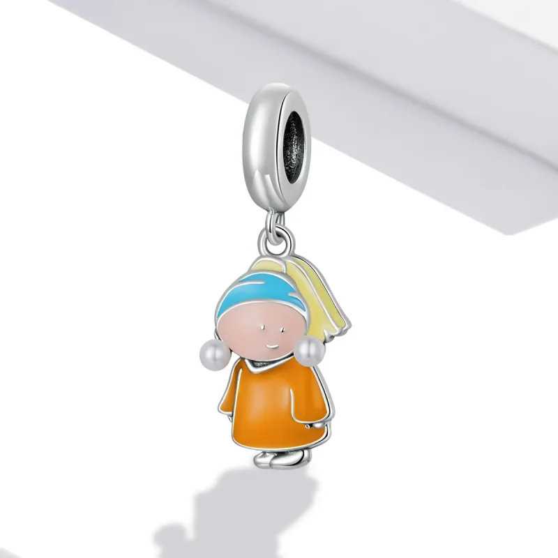 (imagine pentru) Pandora Style Girl with Pearls Dangle - SCC2078 - Vizualizare 2
