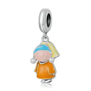 (imagine pentru) Pandora Style Girl with Pearls Dangle - SCC2078