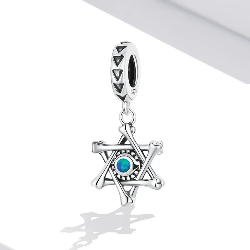 (imagine pentru) Pandora Style Hexagram Devil Eye Dangle - SCC2174 - Vizualizare 2