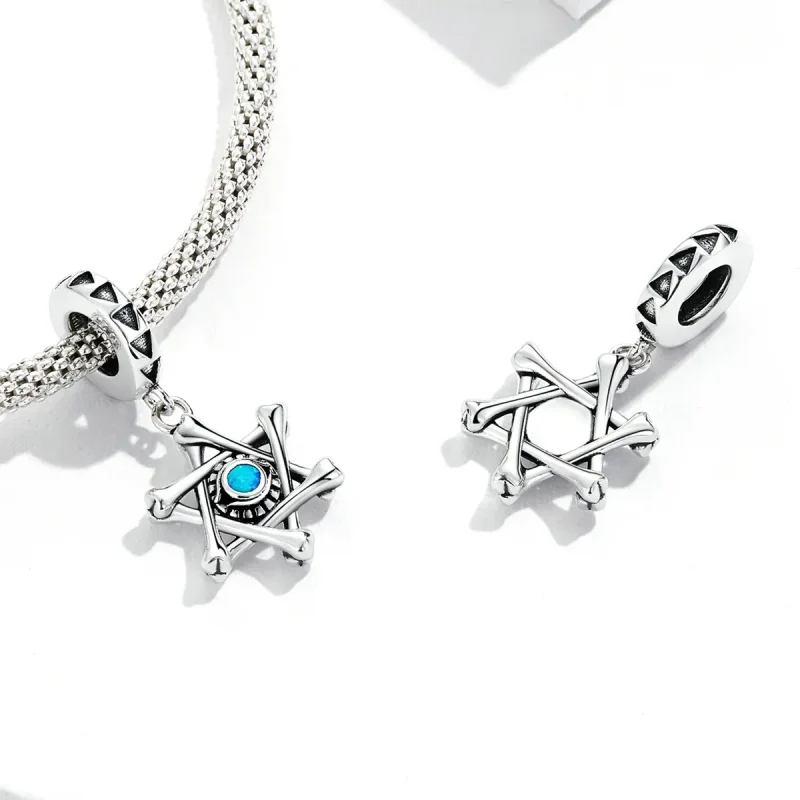(imagine pentru) Pandora Style Hexagram Devil Eye Dangle - SCC2174 - Vizualizare 4
