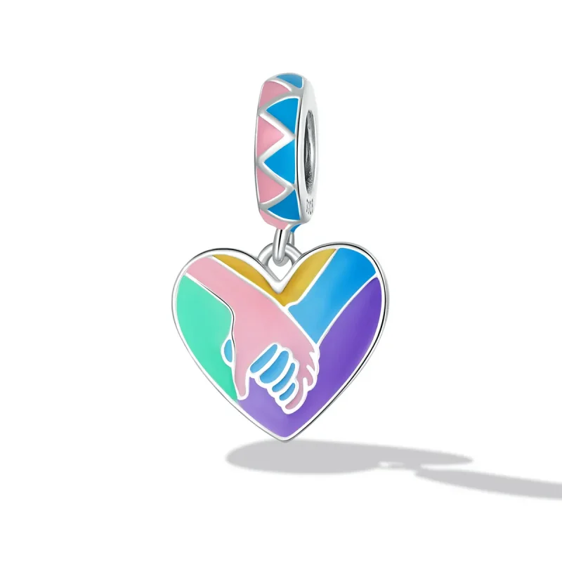 (imagine pentru) Pandora Style Holding Hands with Love Dangle - SCC2220 - Vizualizare 2