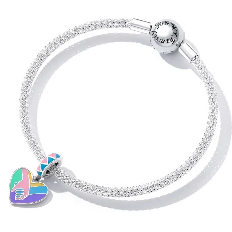 (imagine pentru) Pandora Style Holding Hands with Love Dangle - SCC2220 - Vizualizare 4