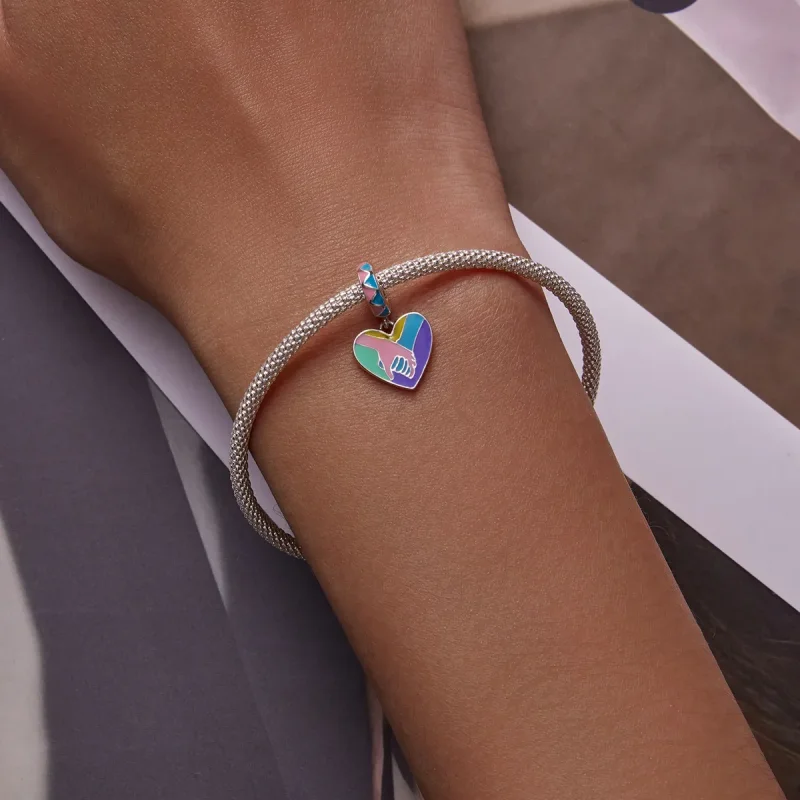 (imagine pentru) Pandora Style Holding Hands with Love Dangle - SCC2220 - Vizualizare 6