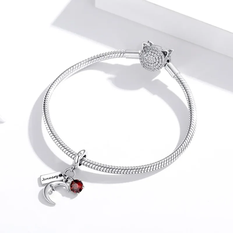 (imagine pentru) Pandora Style ianuarie Birthstone Dangle - SCC1719 - Vizualizare 3