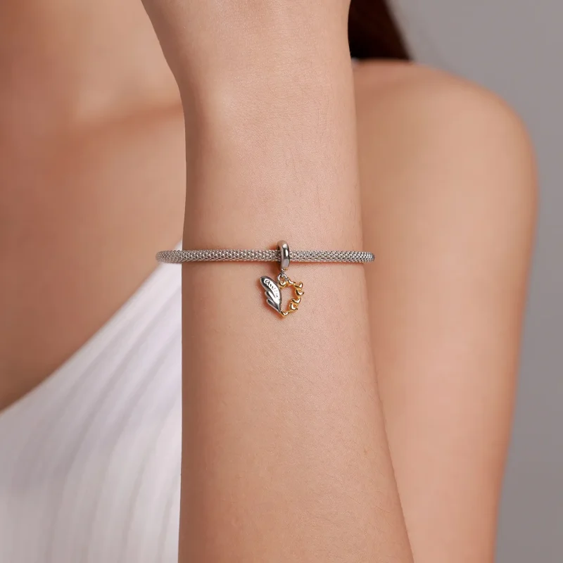 (imagine pentru) Pandora Style Lucky Wings Dangle - BSC504 - Vizualizare 5