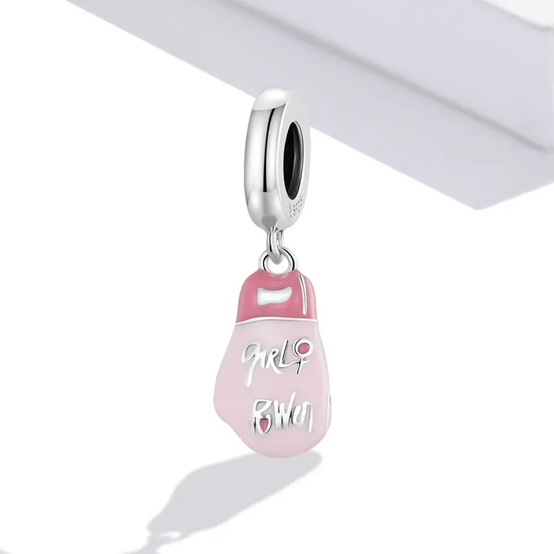 (imagine pentru) Pandora Style Mănuși de Box Roz Dangle - SCC2148 - Vizualizare 2