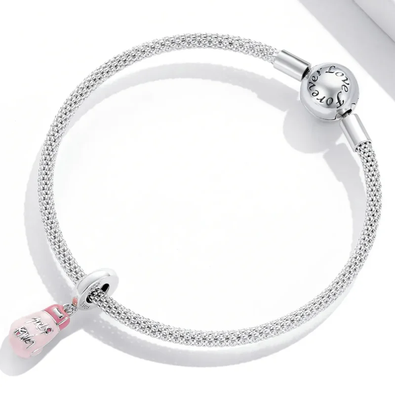 (imagine pentru) Pandora Style Mănuși de Box Roz Dangle - SCC2148 - Vizualizare 3