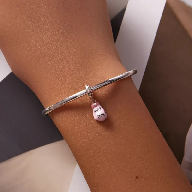 (imagine pentru) Pandora Style Mănuși de Box Roz Dangle - SCC2148 - Vizualizare 5