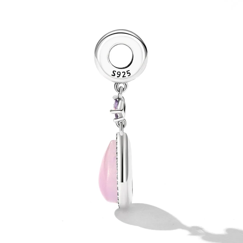 (imagine pentru) Pandora Style Pink Water Drop Dangle - SCC2272 - Vizualizare 3