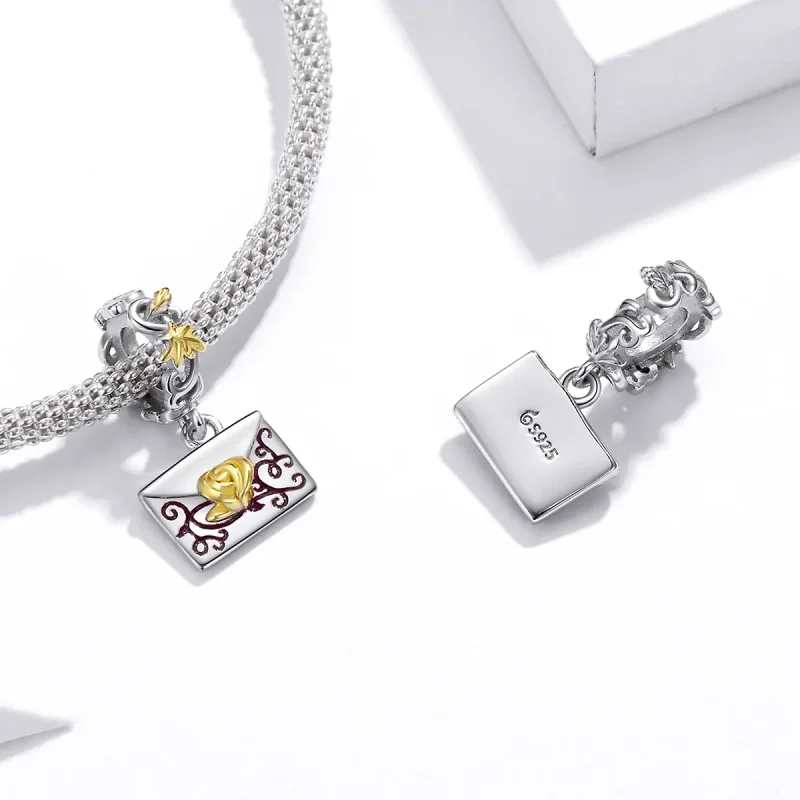 (imagine pentru) Pandora Style Prom Invitation Dangle - BSC410 - Vizualizare 4