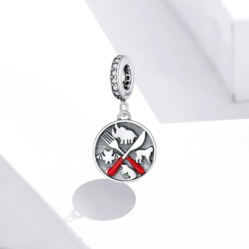 (imagine pentru) Pandora Style Refuză să Mănânce Animale Sălbatice Dangle - SCC1588 - Vizualizare 2
