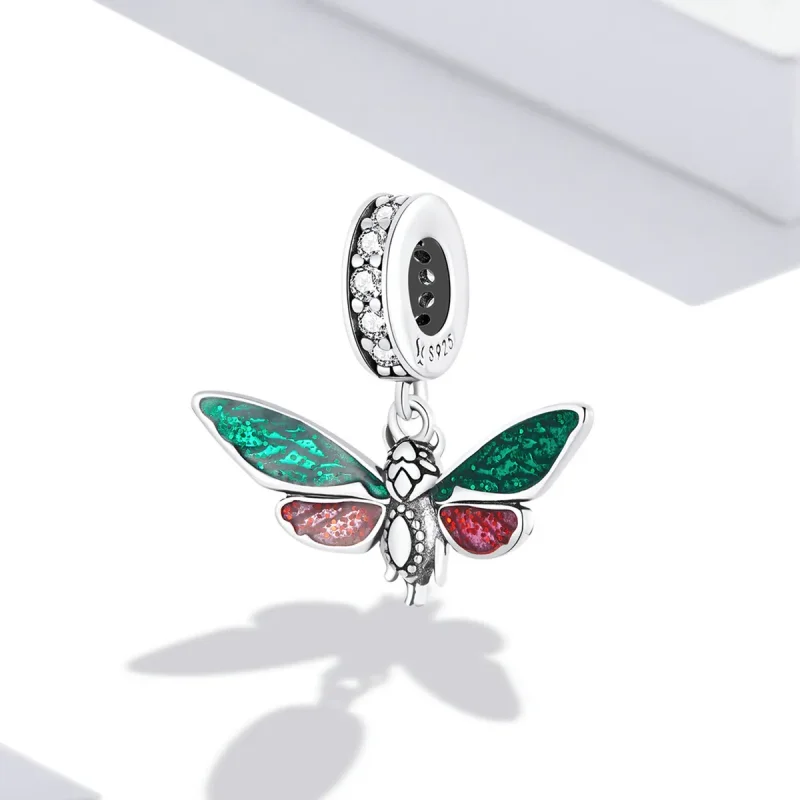 (imagine pentru) Pandora Style Retro Moth Dangle - SCC2034 - Vizualizare 2