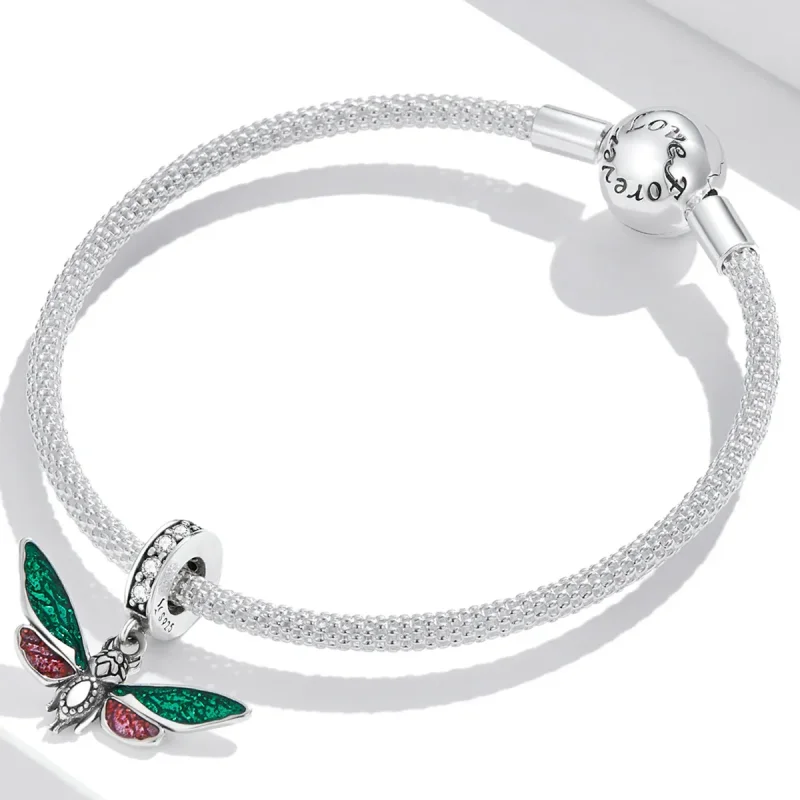 (imagine pentru) Pandora Style Retro Moth Dangle - SCC2034 - Vizualizare 3