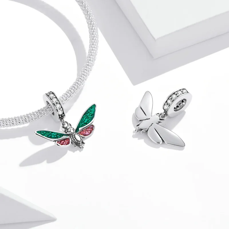 (imagine pentru) Pandora Style Retro Moth Dangle - SCC2034 - Vizualizare 4