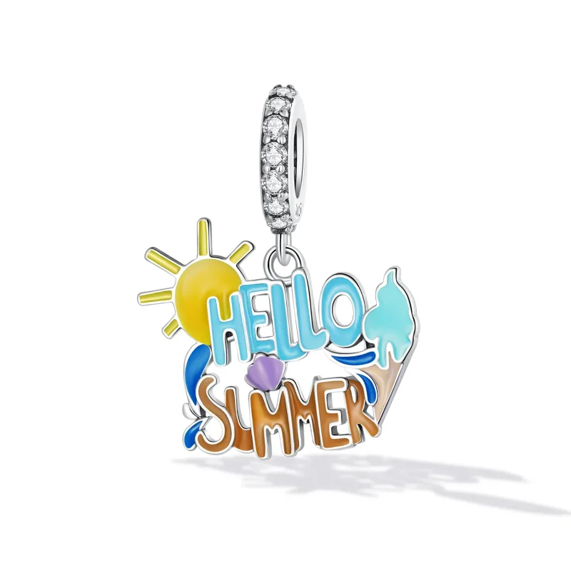 (imagine pentru) Pandora Style Semn Hello Summer Dangle - SCC2222 - Vizualizare 2