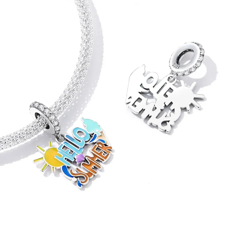 (imagine pentru) Pandora Style Semn Hello Summer Dangle - SCC2222 - Vizualizare 4