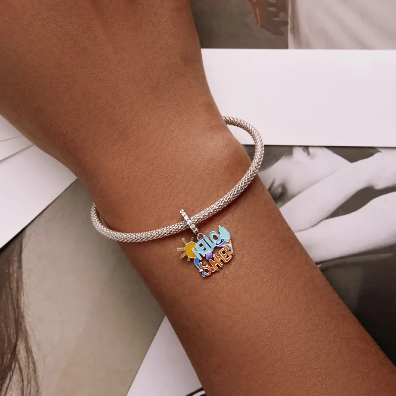 (imagine pentru) Pandora Style Semn Hello Summer Dangle - SCC2222 - Vizualizare 6