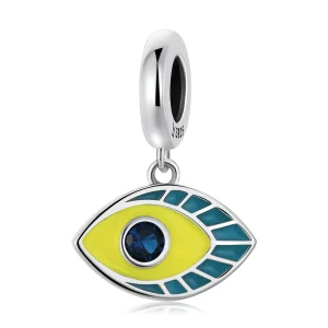Pandora Style Simple Devil Eye Dangle - SCC2167 (imagine pentru) Pandora Style Simple Devil Eye Dangle - SCC2167
