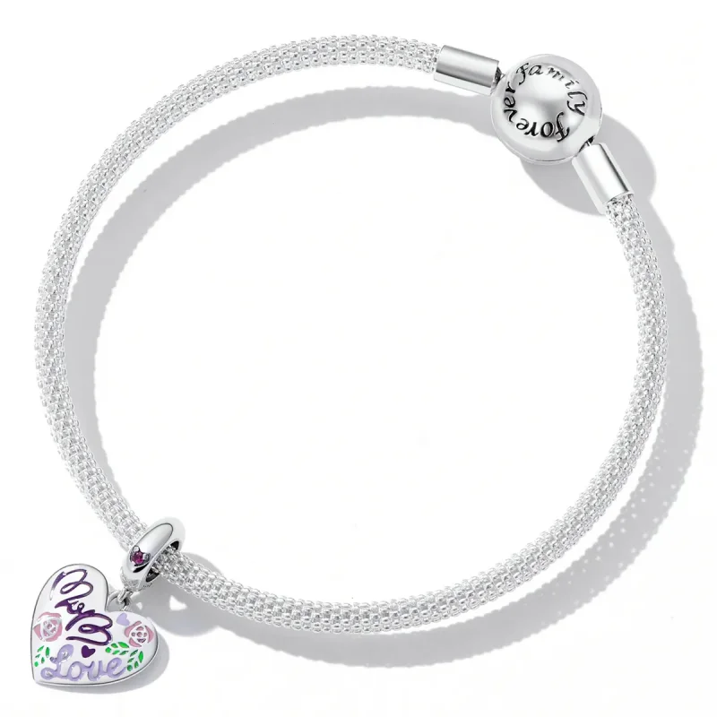 (imagine pentru) Pandora Style Ziua Mamei - Pandantiv cu inimioare graffiti colorate - BSC594 - Vizualizare 5