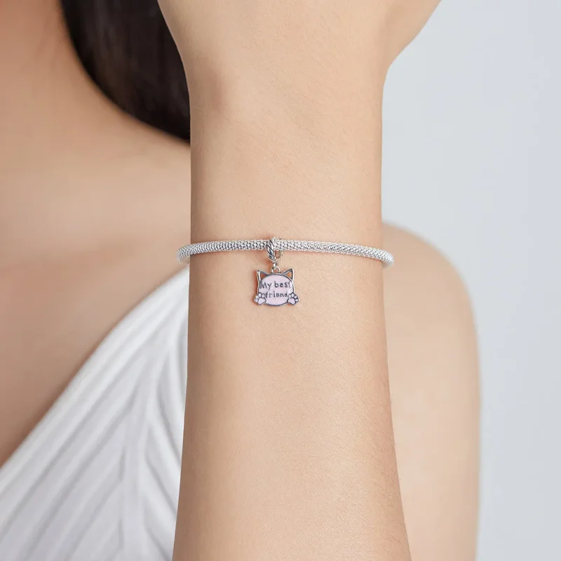 (imagine pentru) Pendul Pandora de stil pisică roz - BSC519 - Vizualizare 5