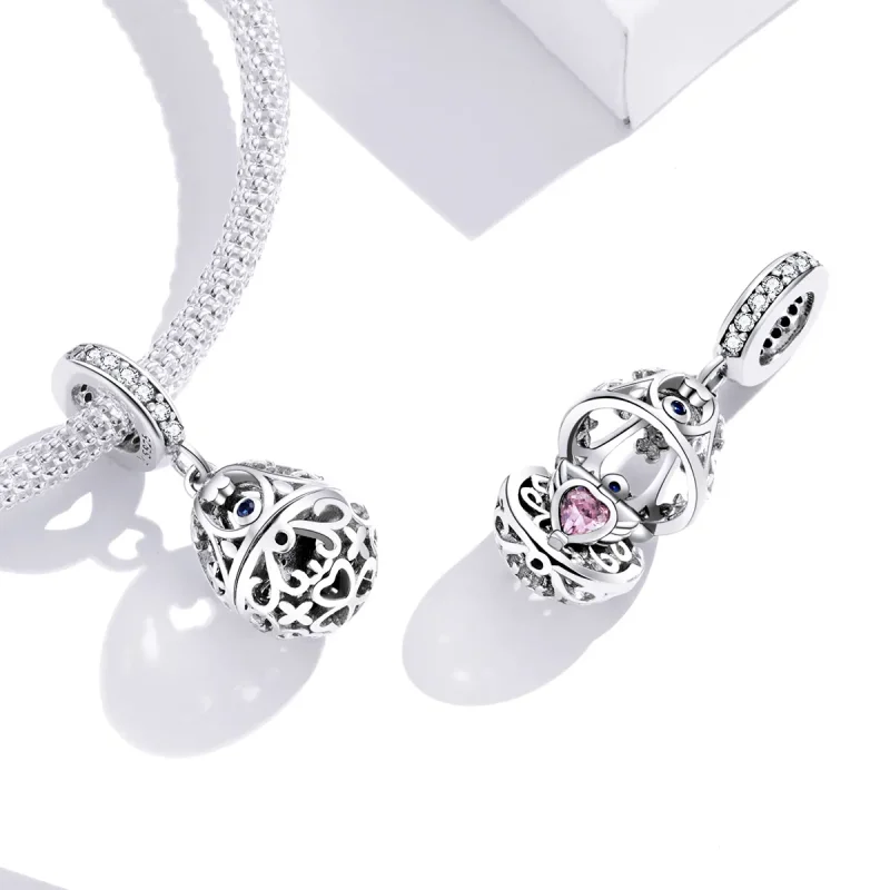 (imagine pentru) Pandora Style Ouă de Paștri din Argint cu Pendant Comoară - SCC1465 - Vizualizare 4