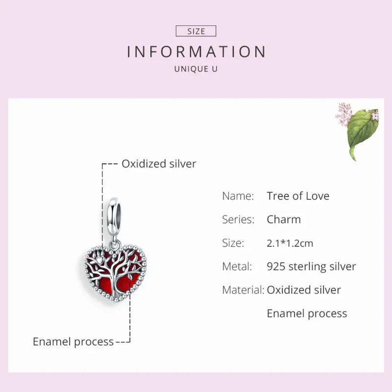 (imagine pentru) Pandora Style Pendant cu Arborele Iubirii din Argint - SCC1556 - Vizualizare 7