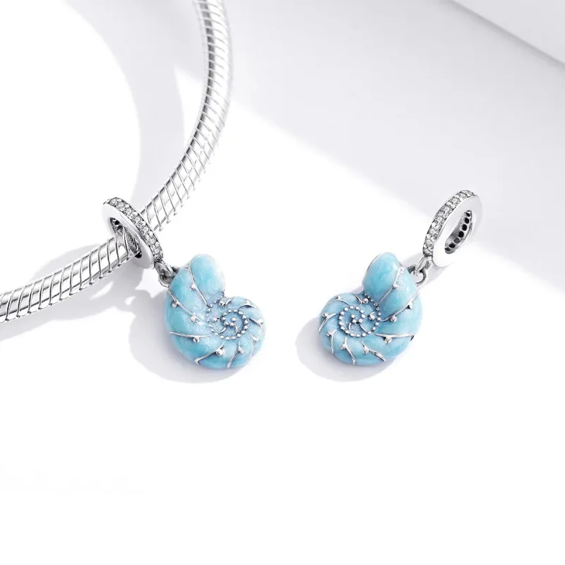 (imagine pentru) Pandora Style Conch de Argint Albastru Agățat - SCC1560 - Vizualizare 2