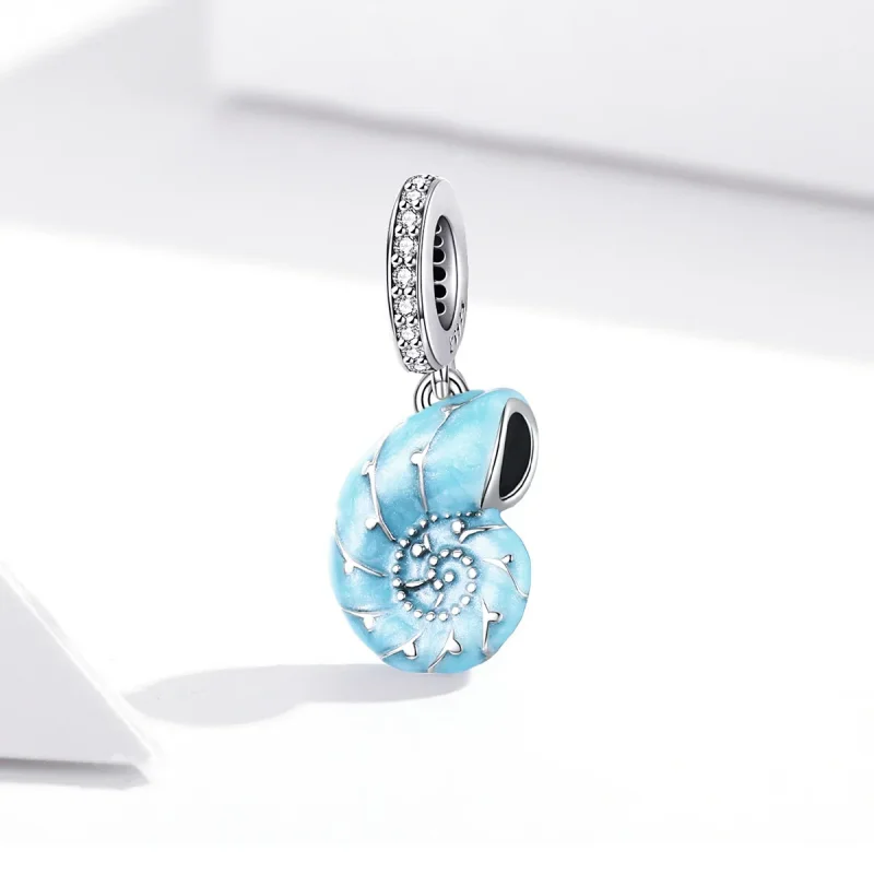 (imagine pentru) Pandora Style Conch de Argint Albastru Agățat - SCC1560 - Vizualizare 3