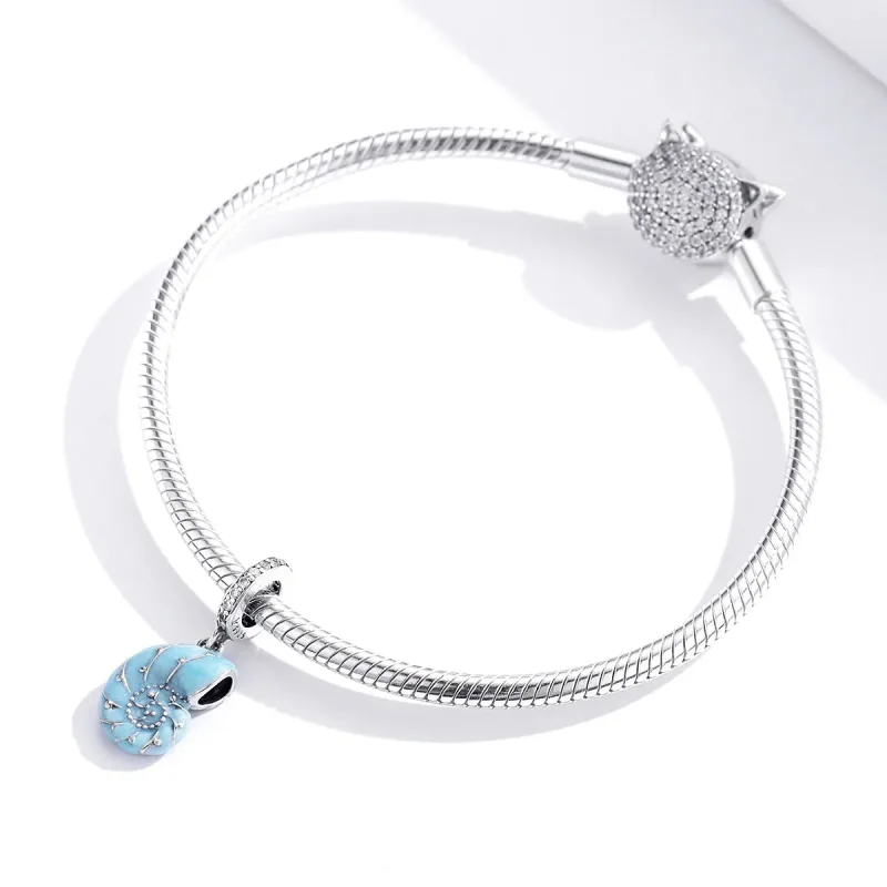 (imagine pentru) Pandora Style Conch de Argint Albastru Agățat - SCC1560 - Vizualizare 4