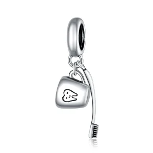 Pandora Style Periuță și Cană de Argint Pandantiv - SCC1597 (imagine pentru) Pandora Style Periuță și Cană de Argint Pandantiv - SCC1597