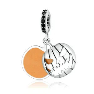 Pandora Style Dangos de Argint pentru Halloween cu Fața Zâmbind de Dovleac Rău - SCC1620 (imagine pentru) Pandora Style Dangos de Argint pentru Halloween cu Fața Zâmbind de Dovleac Rău - SCC1620
