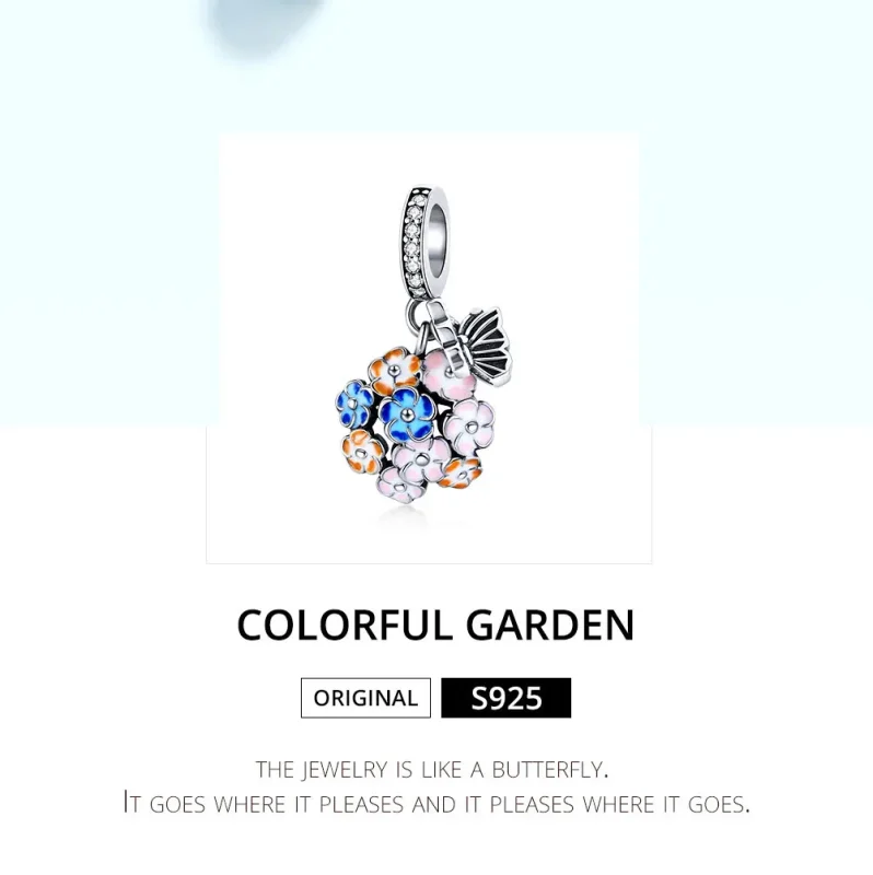 (imagine pentru) Pandora Style Argint Grădina Colorat Pandantiv - SCC1702 - Vizualizare 6