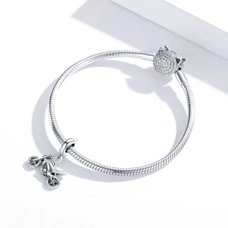 (imagine pentru) Pandora Style Pandantiv cu Motorcycle din Argint - SCC1712 - Vizualizare 3