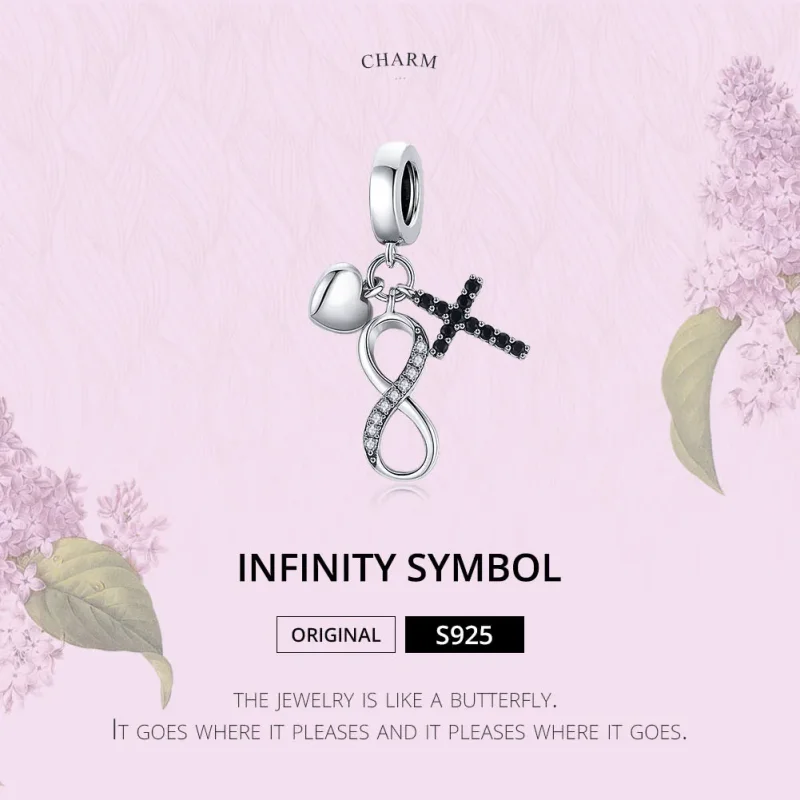 (imagine pentru) Pandora Stil Cruce Infinit Argint și Inimă Atârnătoare - SCC1713 - Vizualizare 6