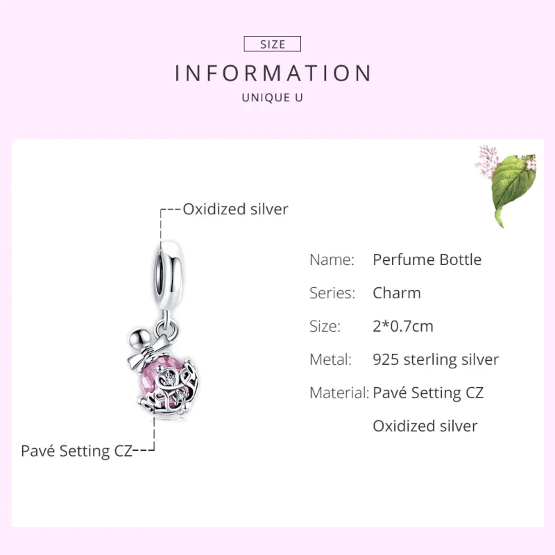 (imagine pentru) Pandora Style Pendant cu Sticluță de Parfum Argintie - SCC1734 - Vizualizare 7