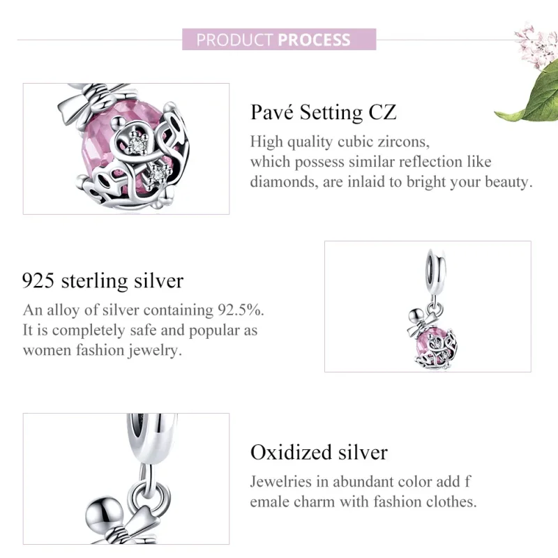 (imagine pentru) Pandora Style Pendant cu Sticluță de Parfum Argintie - SCC1734 - Vizualizare 8