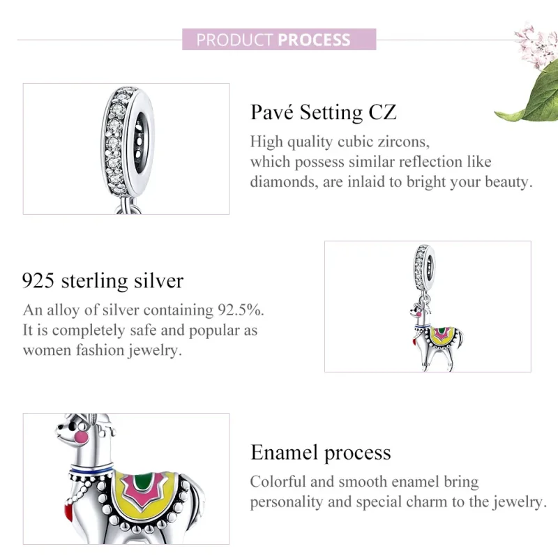 (imagine pentru) Pandora Stil Alpaca Drăgălașă de Argint Agățată - SCC1737 - Vizualizare 8
