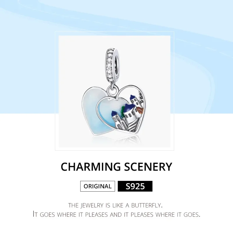(imagine pentru) Pandora Style Pendant de Argint cu Peisaj Fermecător - SCC1742 - Vizualizare 6